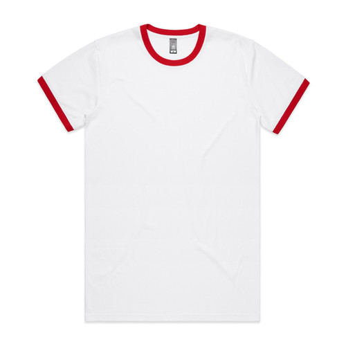 WHITE/RED staple-ringer-tee-white/red
